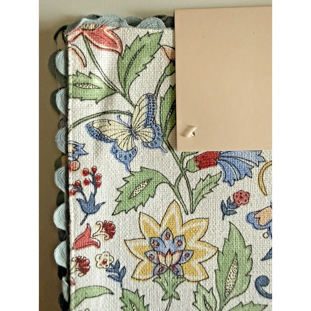 Rachel Zoe Placemats Reversible Spring Flowers Dragonflies Butterflies Set of 4